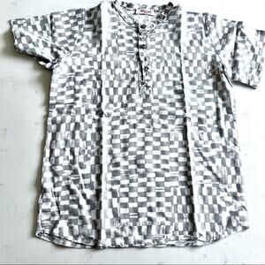 Amelia Milano Boys Geometric Print short Sleeve Dress Shirt Size 4